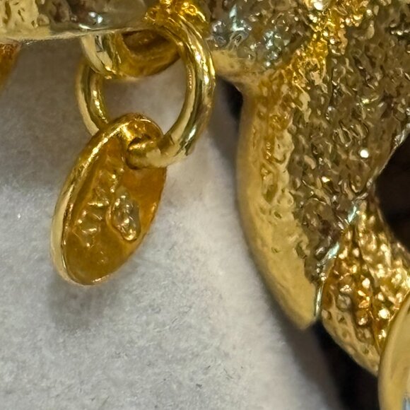 B Italy Yellow Gold Finish Byzantine Chain Wide  Chunky Bracelet - Picture 11 of 16